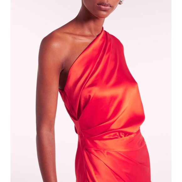The Sei for FWRD Womens Drape Gown in Scarlet 10 New Long Maxi Formal Dress - Picture 15 of 16